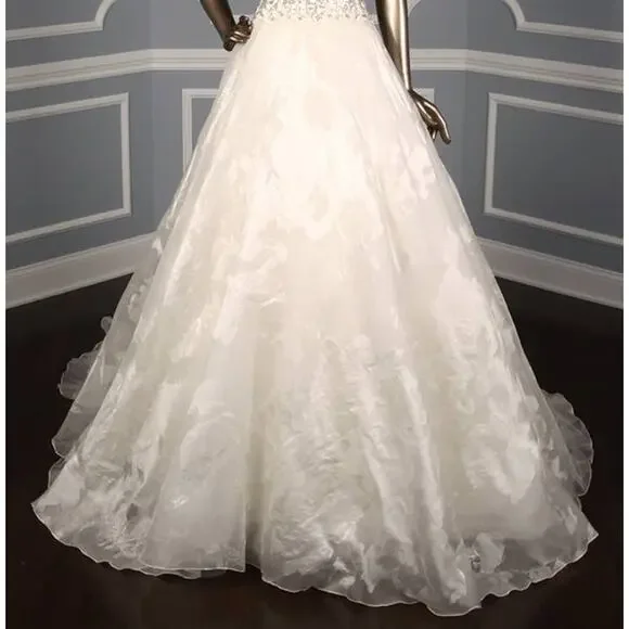 FRANCESCA MIRANDA Couture Gaelle Strapless Aline Ballgown Wedding Dress Gown 10